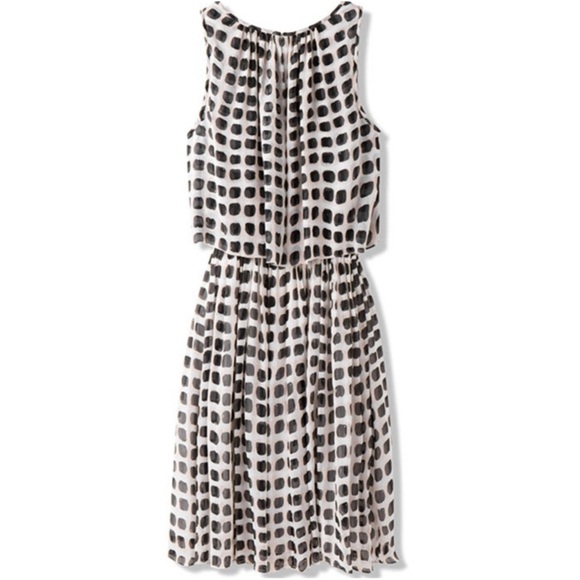 KATE SPADE New York Silk Chiffon Island Stamp Print Fit-N-Flare Sleeveless Dress - Picture 8 of 10